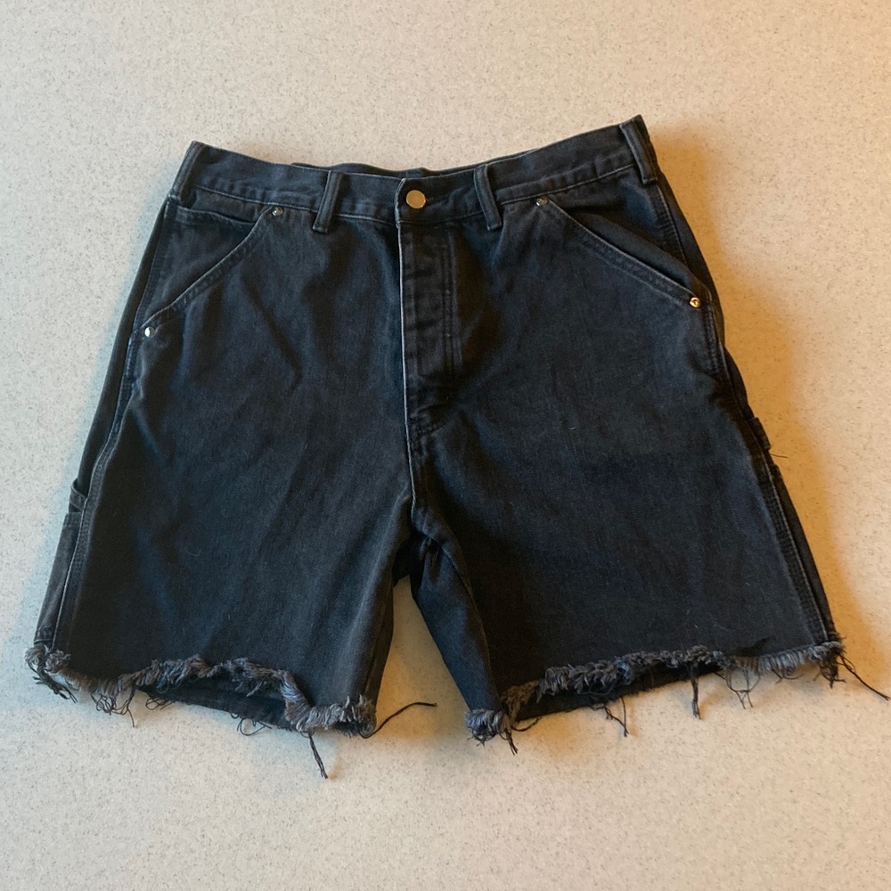 MNML Black Denim Jean Shorts Unisex Size 32 Carpenter